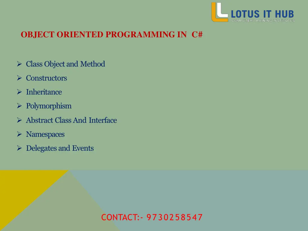 object oriented programming in c