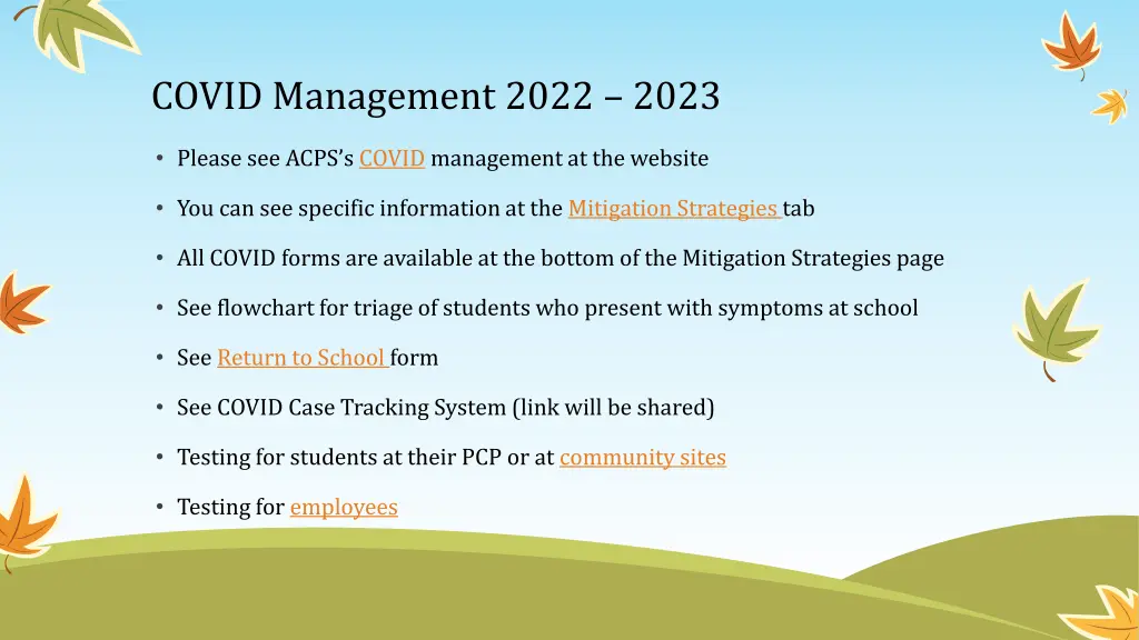covid management 2022 2023