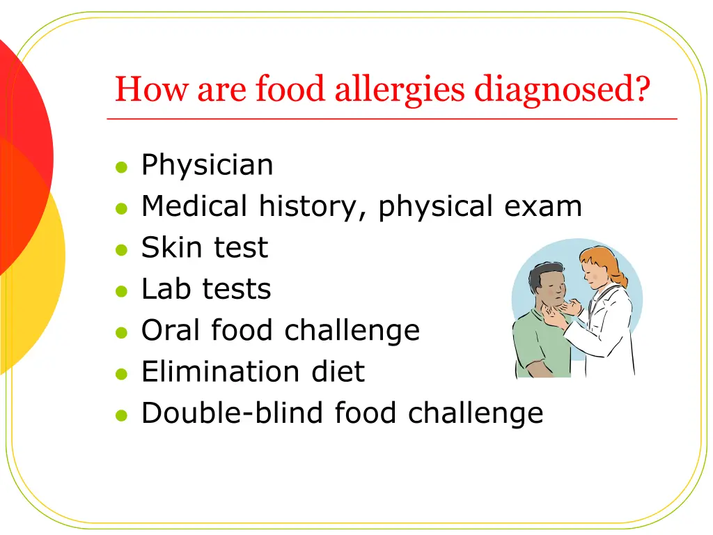 how are food allergies diagnosed
