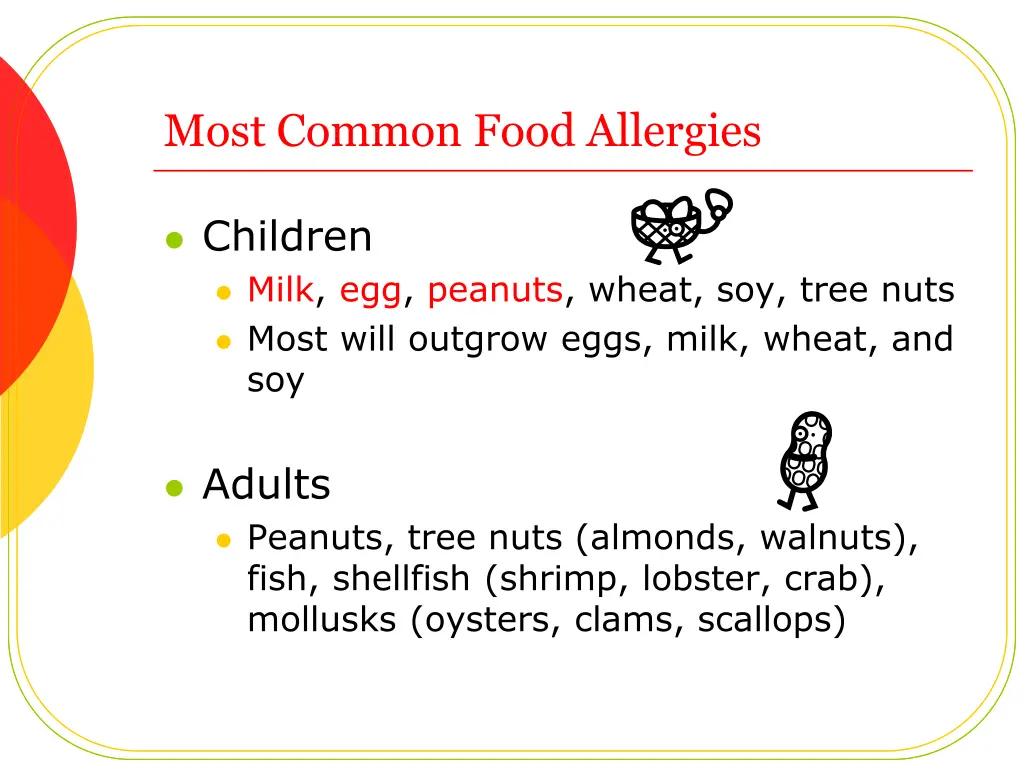most common food allergies