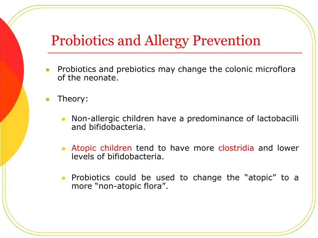 probiotics and allergy prevention