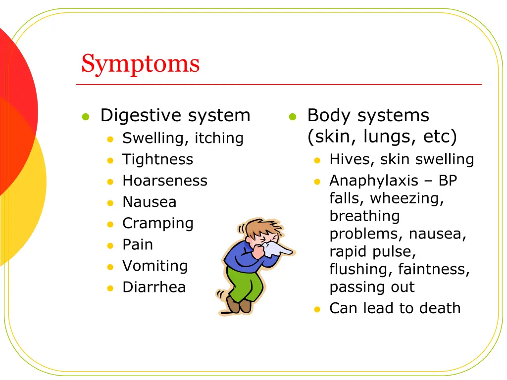 symptoms