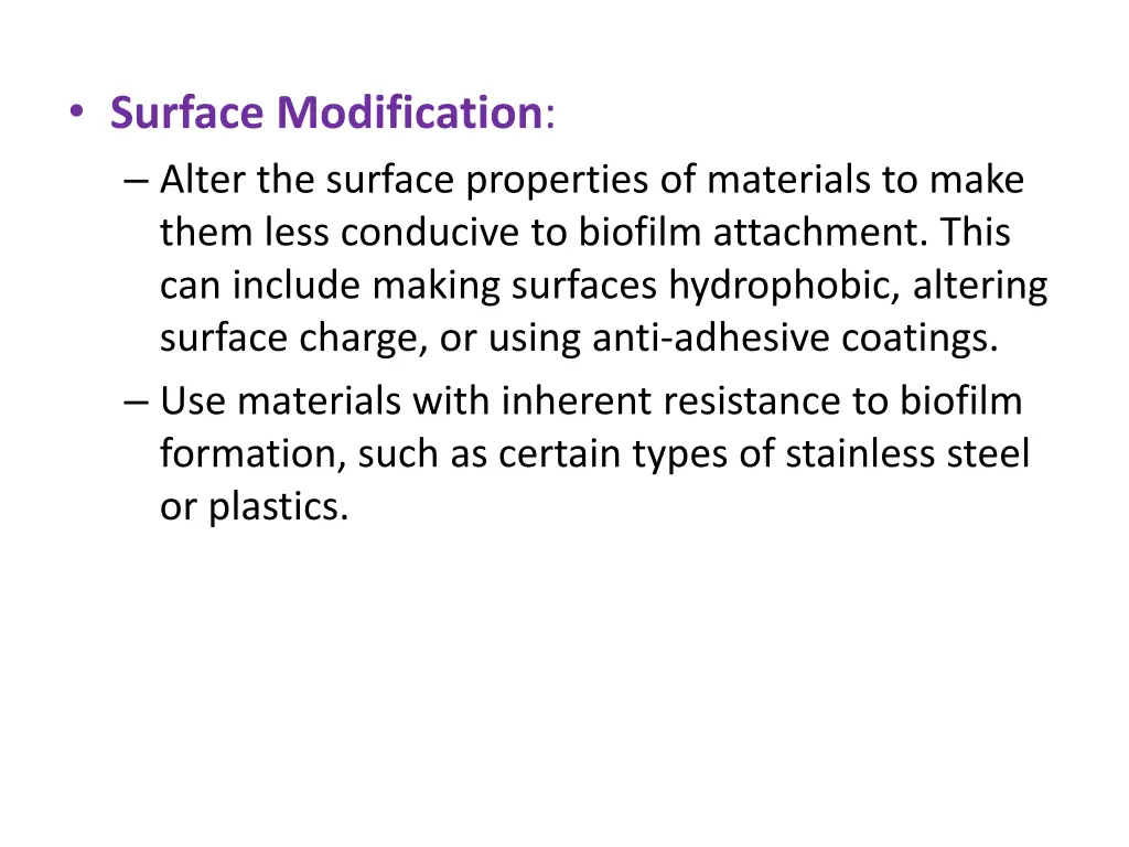 surface modification alter the surface properties