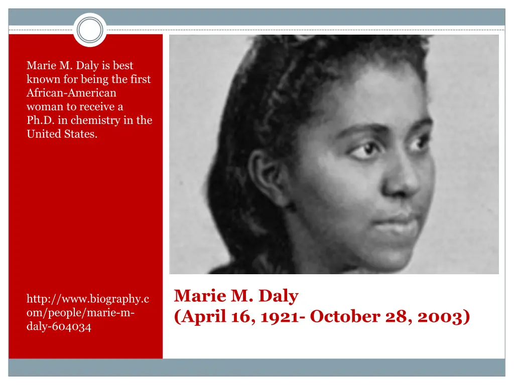 marie m daly