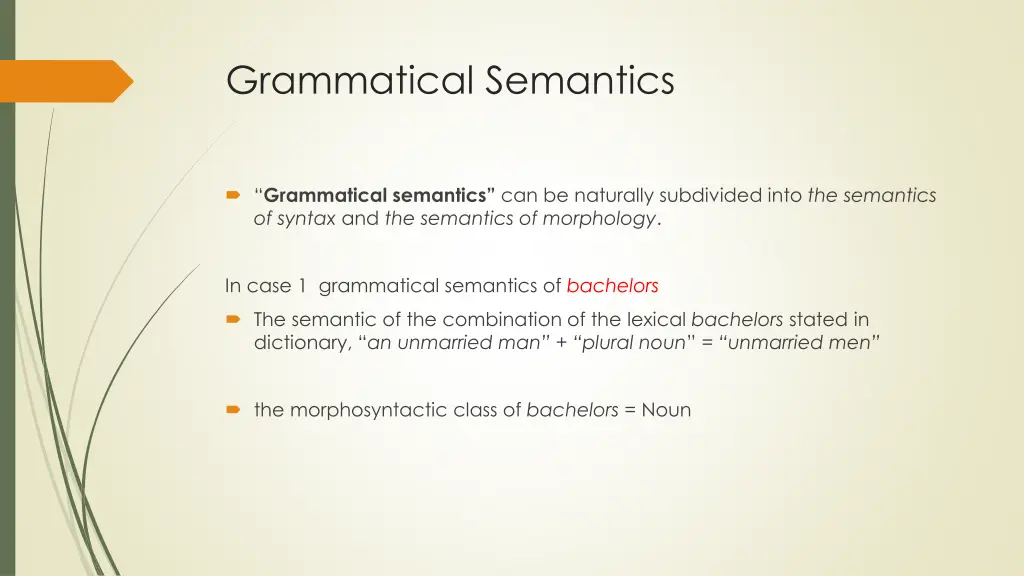 grammatical semantics