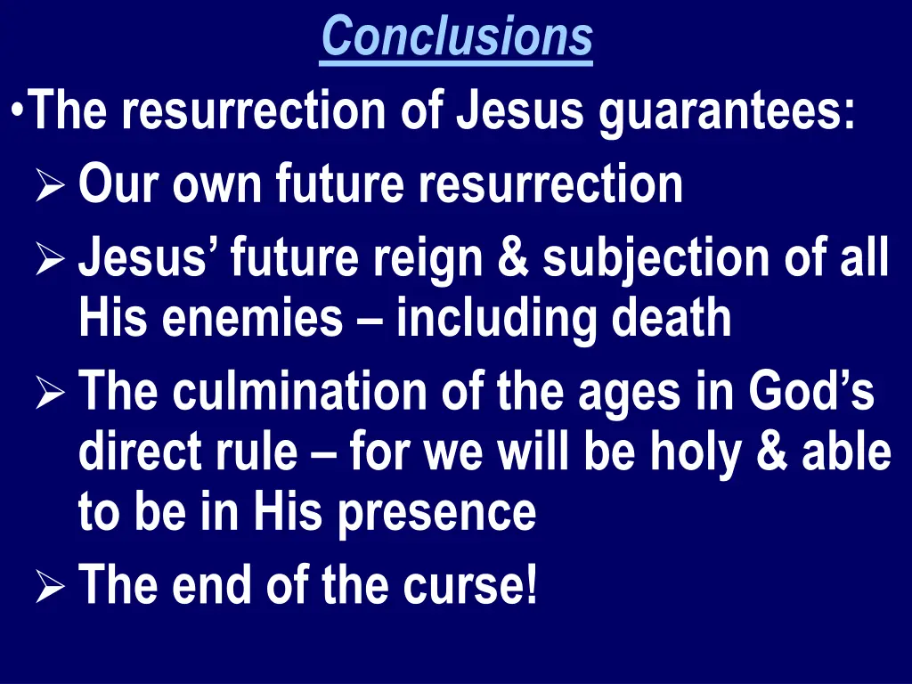 conclusions