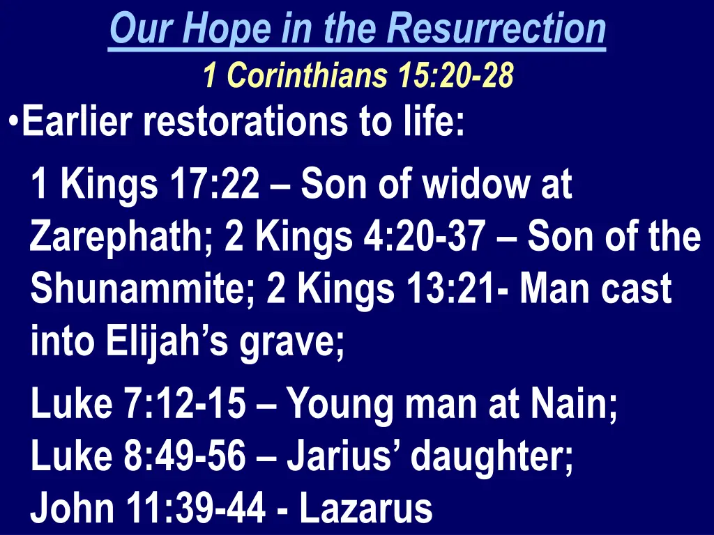 our hope in the resurrection 1 corinthians 1