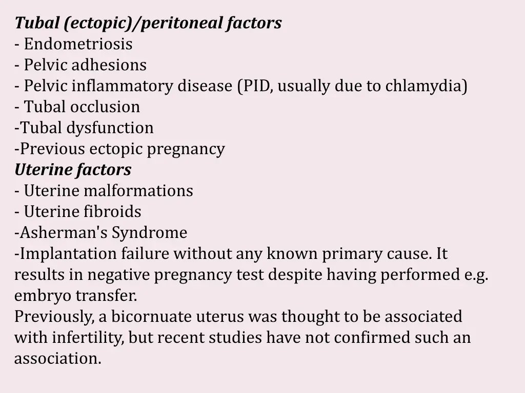 tubal ectopic peritoneal factors endometriosis
