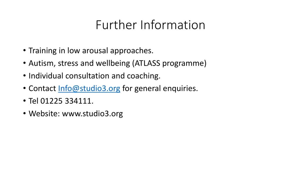 further information