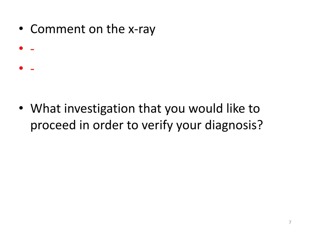 comment on the x ray