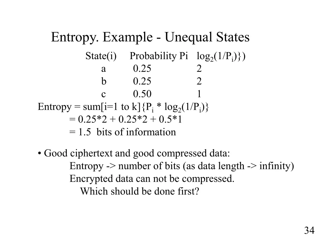 entropy example unequal states state