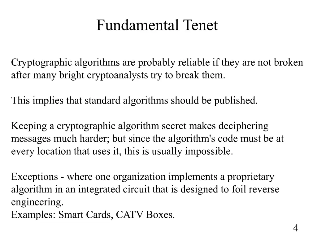 fundamental tenet