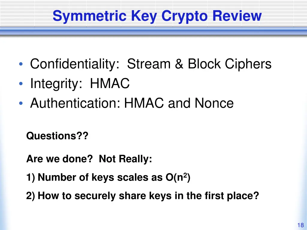 symmetric key crypto review