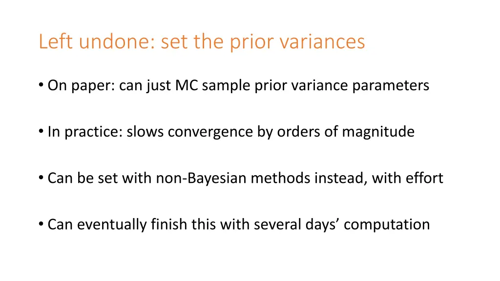 left undone set the prior variances