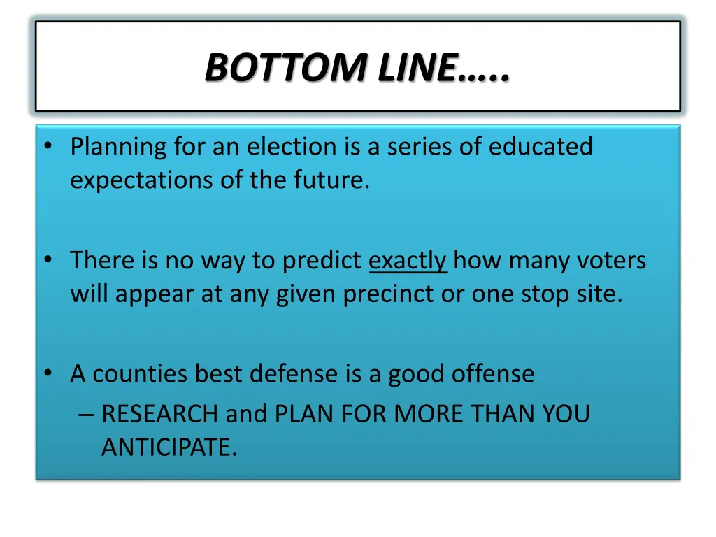 bottom line