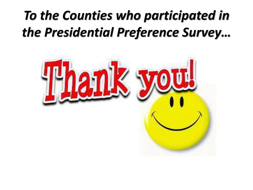 to the counties who participated