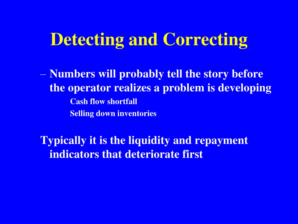 detecting and correcting
