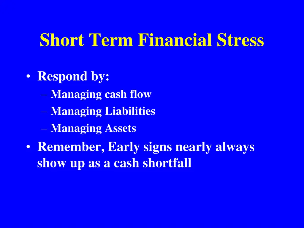 short term financial stress 1