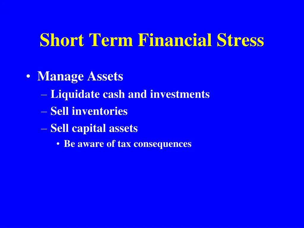 short term financial stress 5