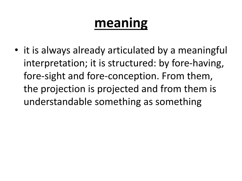 meaning