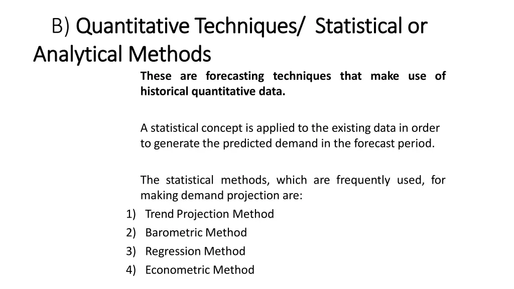 b quantitative quantitative techniques analytical