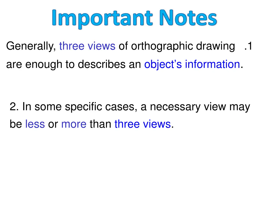 important notes