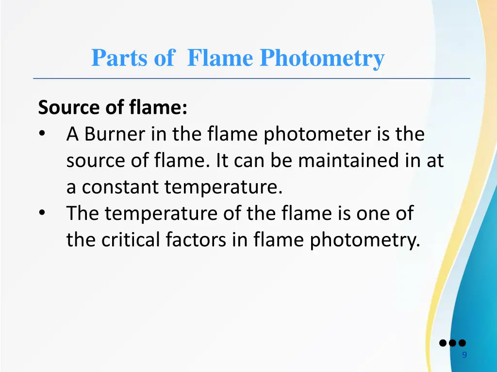 parts of flame photometry