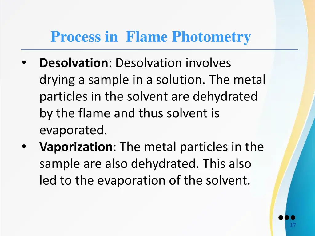 process in flame photometry