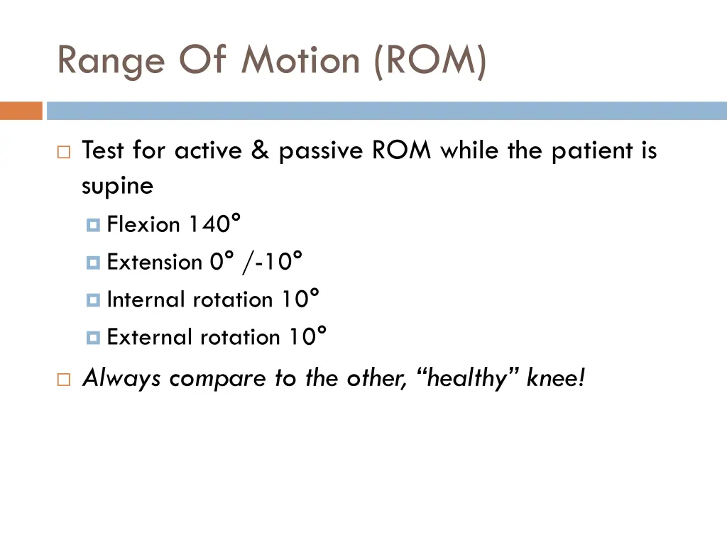 range of motion rom