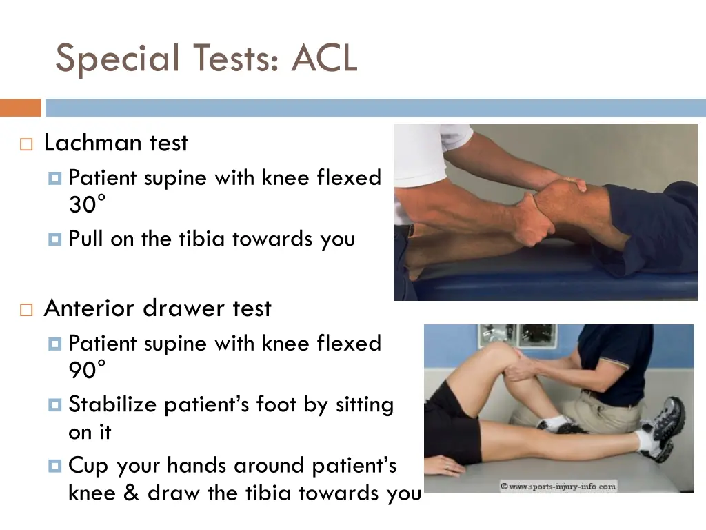 special tests acl