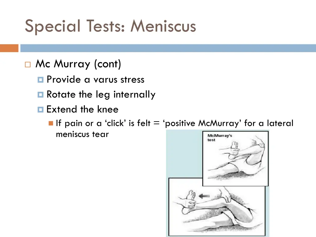 special tests meniscus 2
