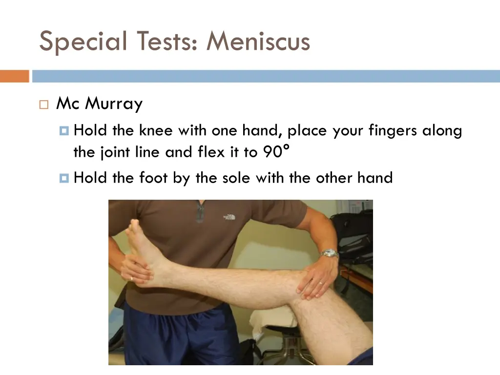 special tests meniscus