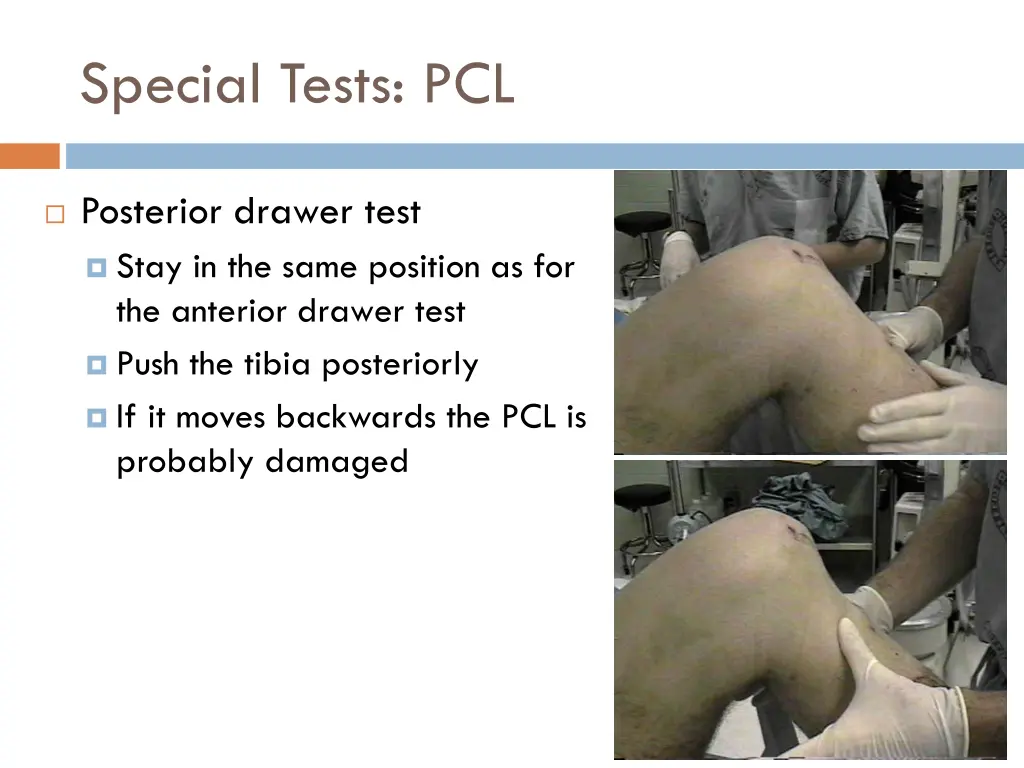 special tests pcl