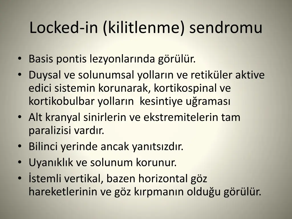 locked in kilitlenme sendromu