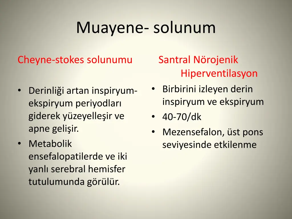 muayene solunum