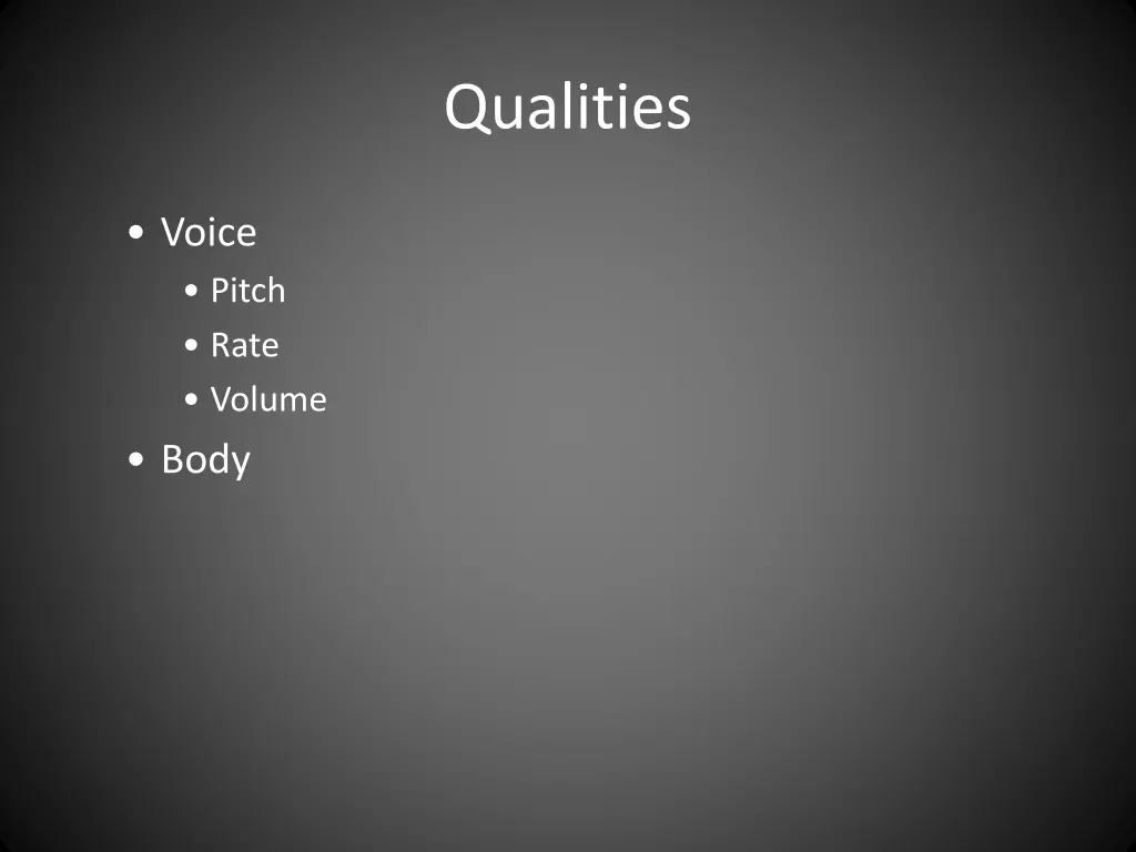 qualities 1