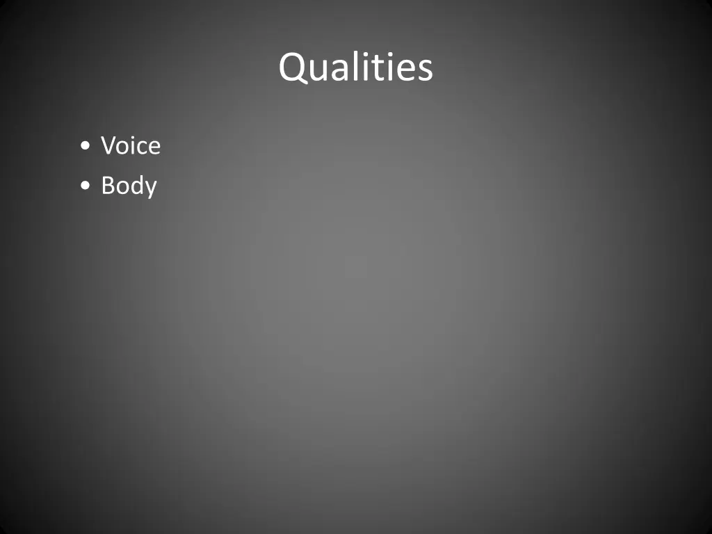 qualities