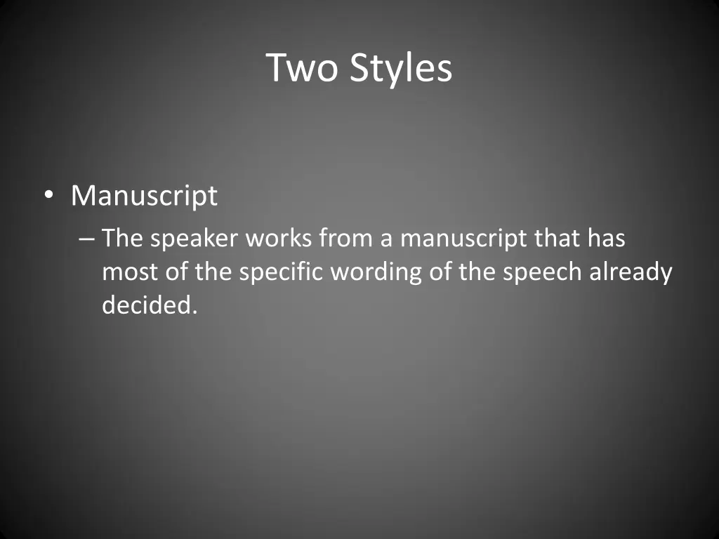two styles 7