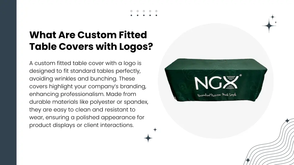 what are custom fitted table covers with logos