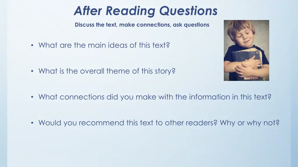 after reading questions