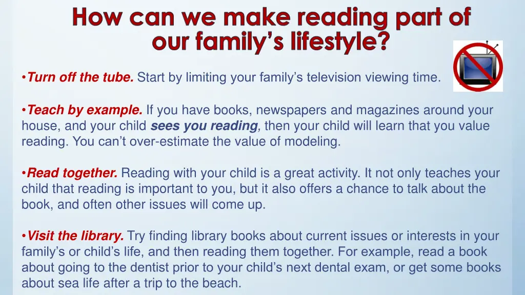 how can we make reading part of our family