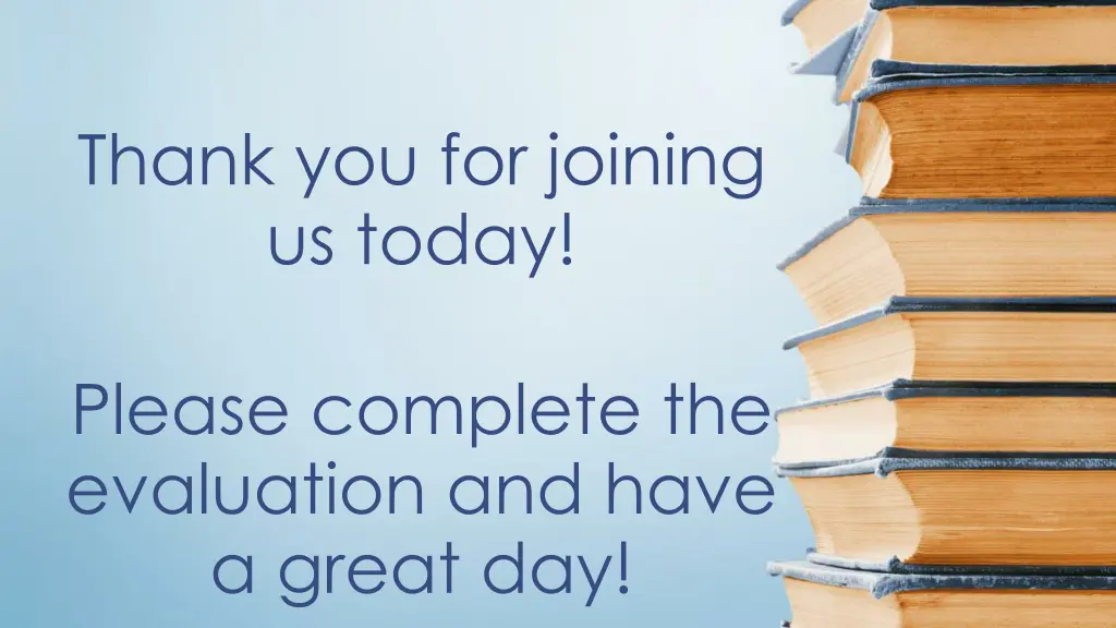 thank you for joining us today