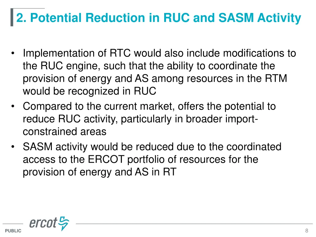2 potential reduction in ruc and sasm activity