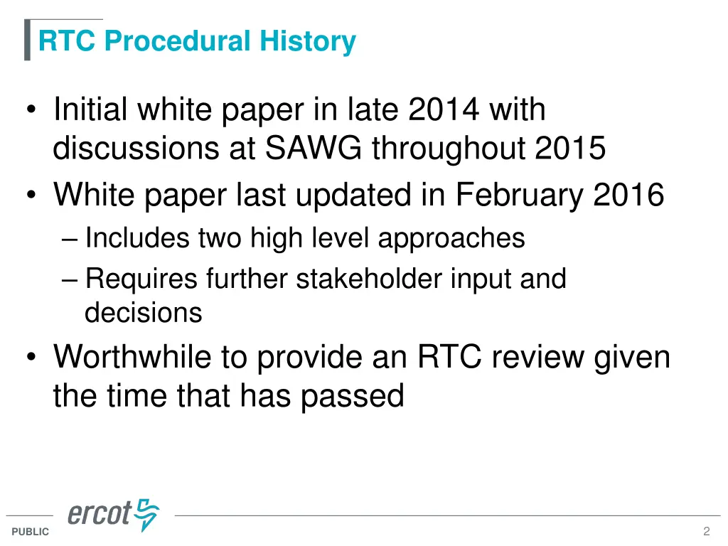 rtc procedural history