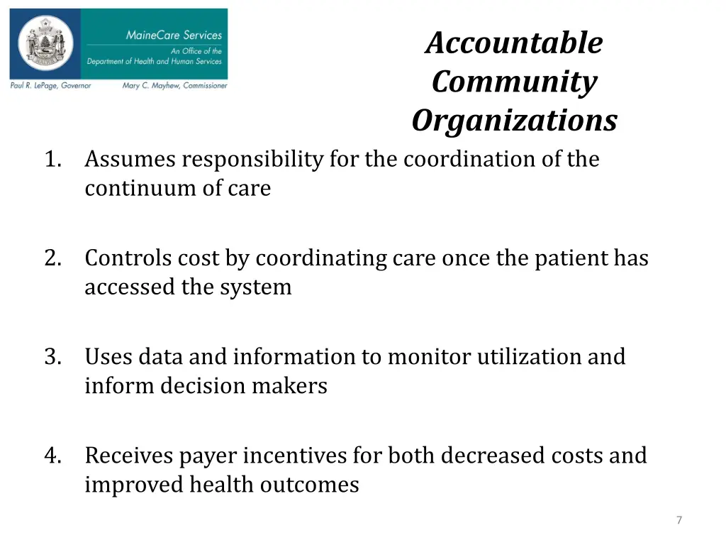 accountable community organizations