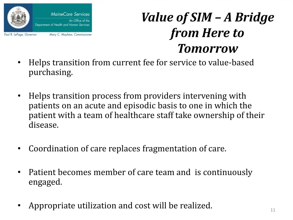 value of sim a bridge from here to tomorrow