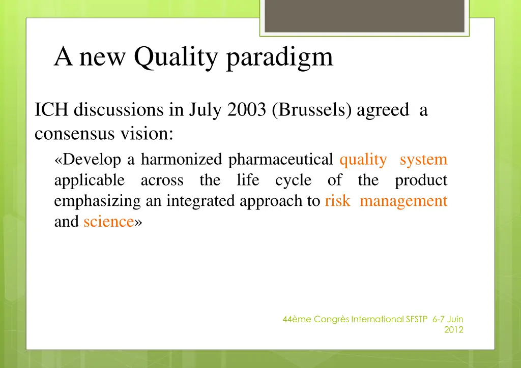 a new quality paradigm