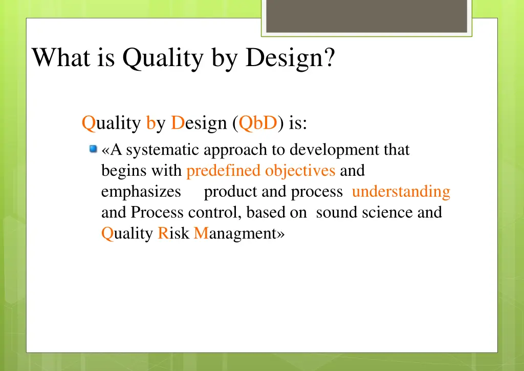 what is quality by design