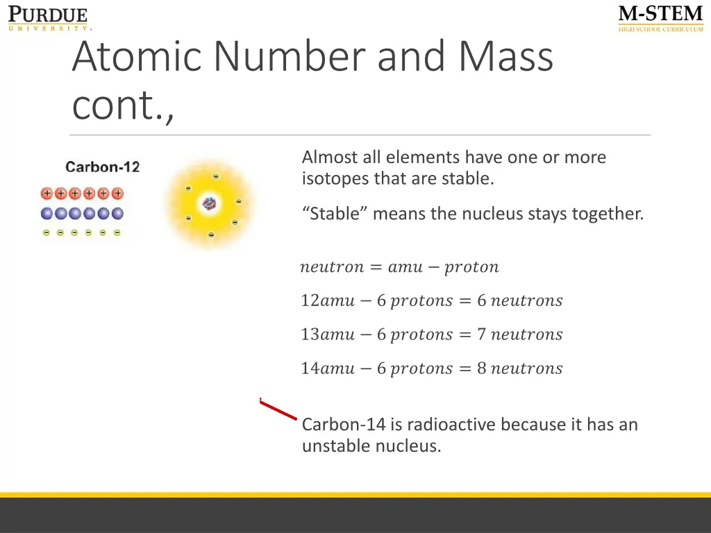 atomic number and mass cont 1
