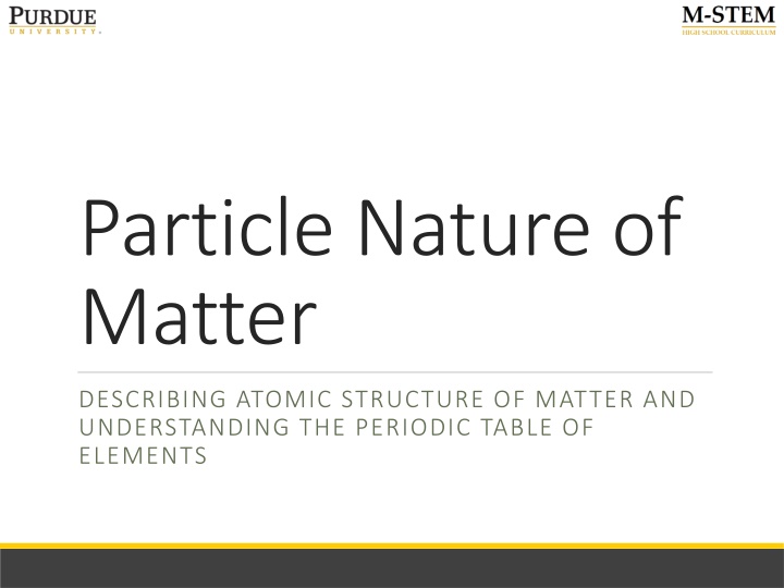 particle nature of matter